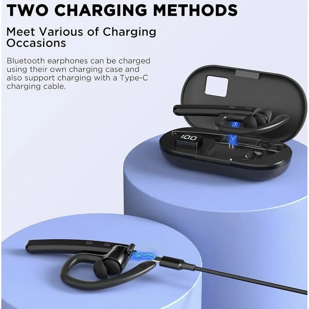 Bluetooth Headset V5.3, Wireless Bluetooth Earpiece